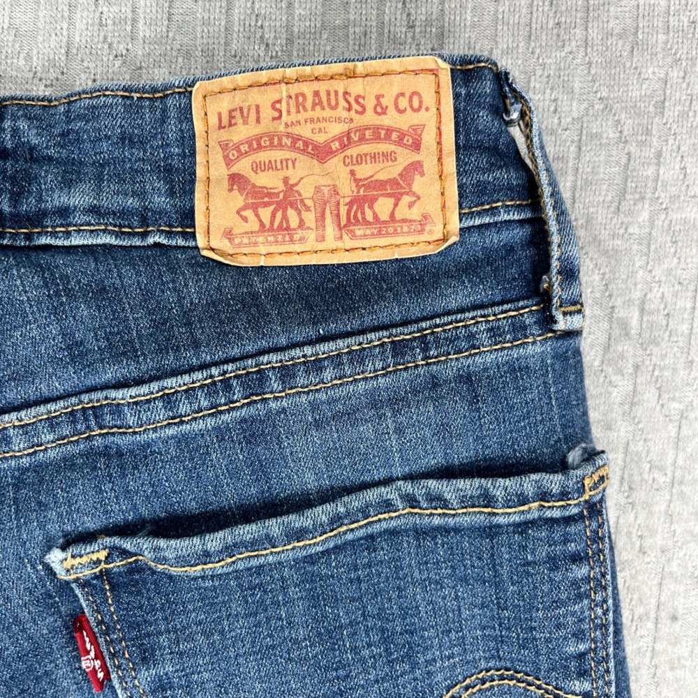 Levi's 725 High Rise Bootcut Jeans Women 26/23x31 Blue Denim Stretch Slim Fit - Picture 8 of 12